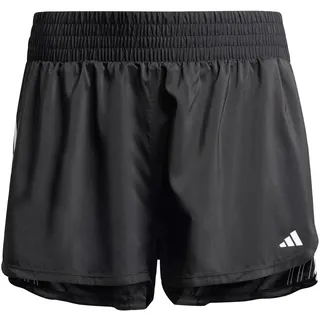 adidas Damen, Pacer Training 3-Stripes Woven High-Rise Shorts (Plus Size), Black/White, XL Plus