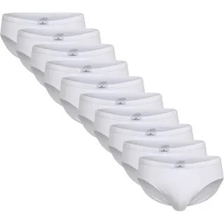 Slip GÖTZBURG "Slip 10er Pack", Herren, Gr. L, weiß, Obermaterial: 100% Baumwolle CO., Unterhosen Slip