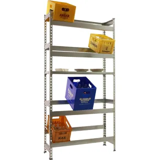 Simonrack Getränkekistenregal, 8 Kästen, Flaschenregal, Getränkekistenhalter, Kistenregal, Blau - Simonbottle - Blau