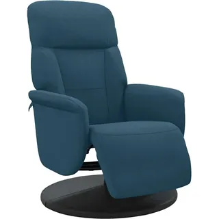 vidaXL Relaxsessel mit Fußteil Blau Samt - Blau
