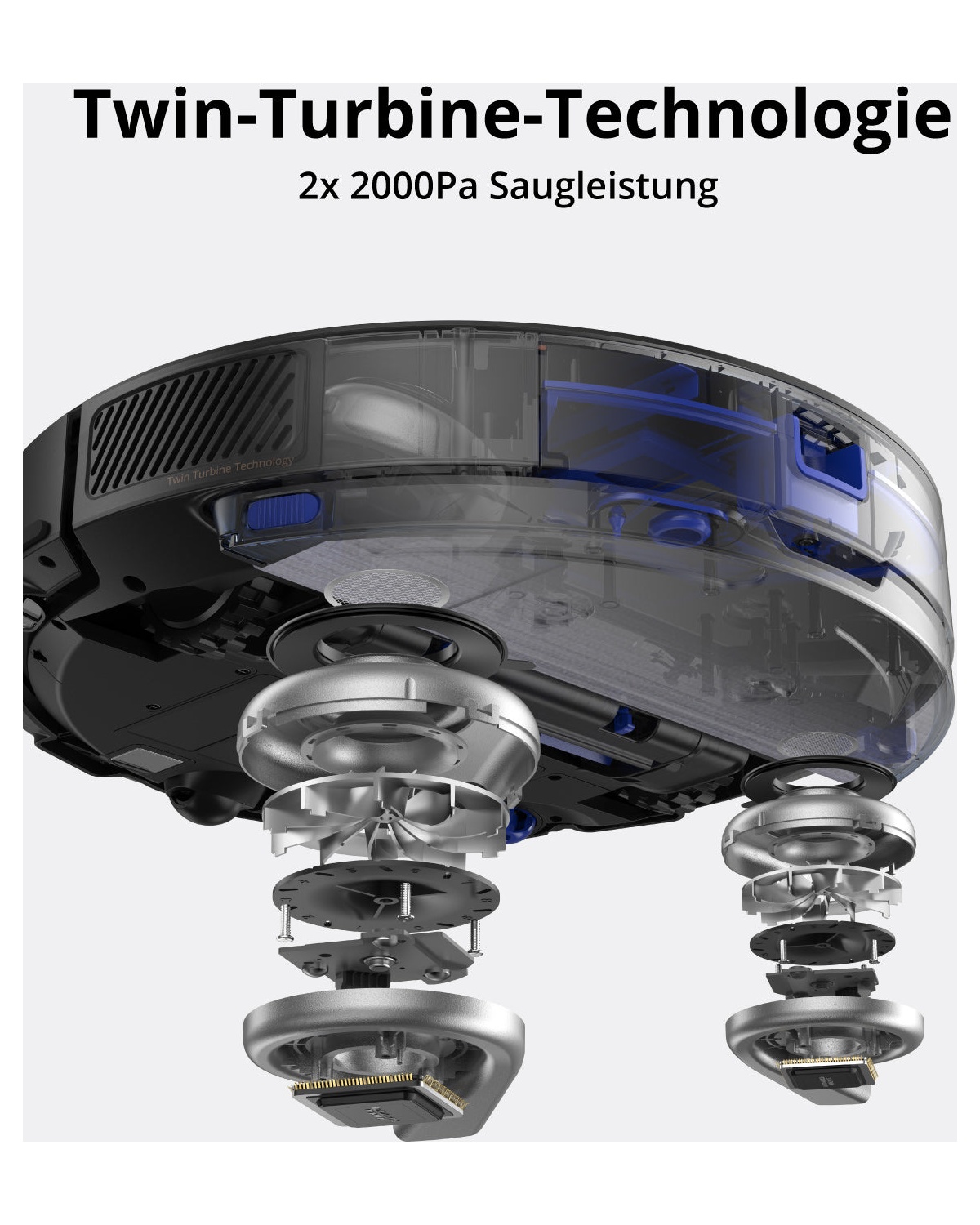 Bild von Saugroboter mit Wischfunktion, RoboVac X8 Hybrid, (Schwarz)