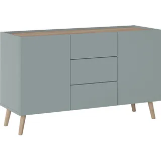 Home Affaire Sideboard Scandi 119,8 x 71,8 x 41,8 cm Platin Grau / Jackson Hickory