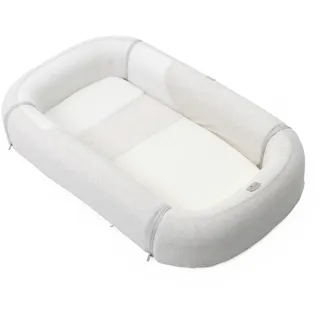 Chicco Mommy Pod 3in1, Babynestchen Kuschelnest Neugeborene, 81 cm x 49 cm, Baby-Nestchen, 0-3 Monate zum Schlafen, 0-8 Monate für die Bauchlage, Bezug aus Bio-Baumwolle, maschinenwaschbar, Beige