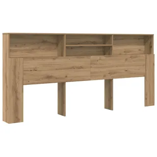 vidaXL Kopfteil Schrank mit Regal Artisan-Eiche 220 x 19 x 101,5 cm - Braun