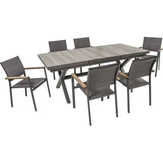 Garden Pleasure RANA/DAVINA Set 7-tlg. Grau