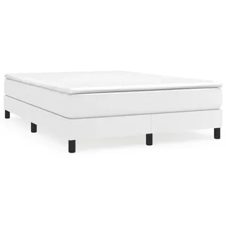 vidaXL Boxspringbettgestell Weiß 140x190 cm Kunstleder - Weiß