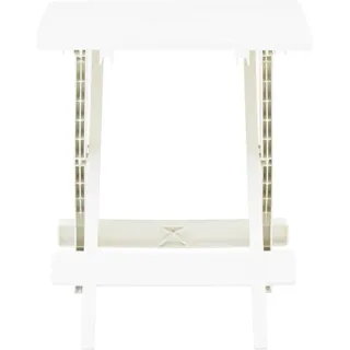 vidaXL Gartentisch Klappbar Weiß 45x43x50 cm Kunststoff - Weiß