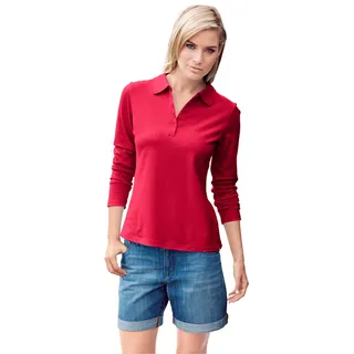 Poloshirt HEINE "Poloshirt", Damen, Gr. 40, rot, 95% Baumwolle, 5% Elasthan, unifarben, Shirts Poloshirt