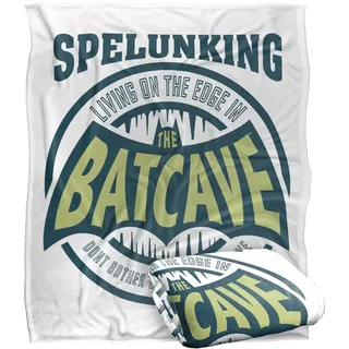 LOGOVISION Batman Father's Day Don't Bother Dad In His Batcave Superweiche Kuscheldecke mit seidigem Griff – 152 x 127 cm
