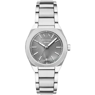 Armani Exchange Damen 36MM Silberfarbene Edelstahl Uhr, AX6030