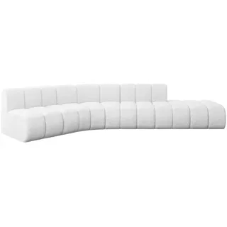 altdecor Eckcouch 5-Sitzer Weiß