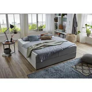 Atlantic Home Collection Boxbett »Lucy«, ohne Kopfteil, frei im Raum stellbar, mit Bettkasten grau