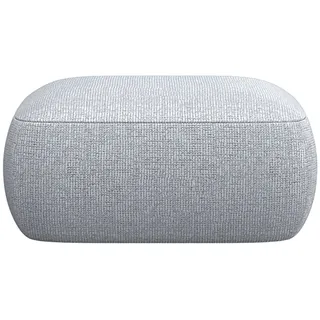 FLEXLUX Pouf »Torino, rund, bodennah, Sitzhocker, Polsterhocker« Modernes, organisches Hocker-Design, Kaltschaum, Wellenunterfederung, grau