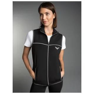 Steppweste TRIGEMA "TRIGEMA Atmungsaktive Sport-Weste", Damen, Gr. 3XL, schwarz, 92% Polyester, 8% Elastan, lang, Westen Steppweste