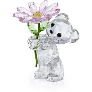 Swarovski Kris Bear Ein Gänseblümchen für Dich, Detailverliebter Bär aus Mehrfarbigem, Strahlendem Kristall