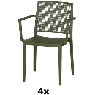Siena Garden Stapelstuhl , Grün , Kunststoff , 46x80x56 cm , stapelbar, gastro- und objekttauglich, wetterbeständig, UV-beständig , Gartenmöbel, Balkonmöbel, Balkonstühle