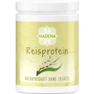 MADENA Reisprotein, 87% Proteingehalt, 1 Kg Vegan Protein, Extra mild, Besonders fein, 100% Proteinisolat, Veganes Protein, Glutenfrei, laktosefrei