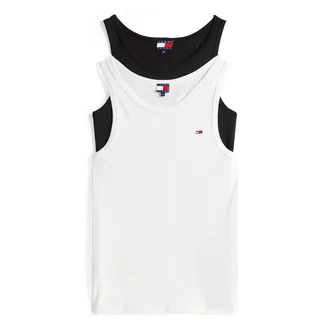 Tommy Hilfiger TJM XSLIM 2PCK RIB TANK EXT Ecru/Schwarz 3XL