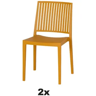 Siena Garden Stapelstuhl , Gelb , Kunststoff , 57x80x56 cm , stapelbar, gastro- und objekttauglich, wetterbeständig, UV-beständig , Gartenmöbel, Balkonmöbel, Balkonstühle