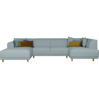 OTTO home Wohnlandschaft "Maroon U-Form", in skandinavischem Design, mit losen Kissen, petrol