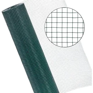 Volierendraht 4eck Voliere 1x25 m Käfig 12x12 Maschendrahtzaun Gartenzaun Grün - Grün