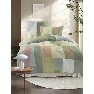 Bettwäsche IRISETTE "Lotus 8592", salbei, B/L: 155cm x 220cm, 1 Stk., 1 Stk., Lyocell, B/L: 80cm x 80cm, 2 Stk., Lyocell, Obermaterial: 100% Lyocell, Bettwäsche, Bettwäsche, atmungsaktiv, temperaturausgleichend
