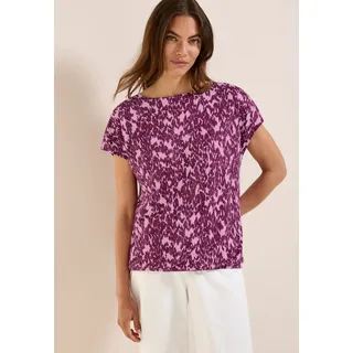 Cecil T-Shirt mit Muster, Minimal-Print, rosa