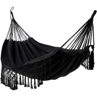 Hängematte für den Außenbereich, doppelte Baumwolle, brasilianische Hängematte Garten, geeignet für 2 Erwachsene