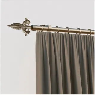 INDEKO Gardinenstange Genua, Ø 16 mm, 1-läufig, Wunschmaßlänge, mit Bohren, verschraubt, Eisen silberfarben Ø 16 mm x 350 cm