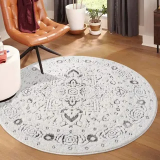 Carpet City Teppich »LOUNGE 0638« rund 15 mm Höhe Kurzflor-Teppich Modern, Hoch-Tief-Struktur, Wohnzimmer, Schlafzimmer