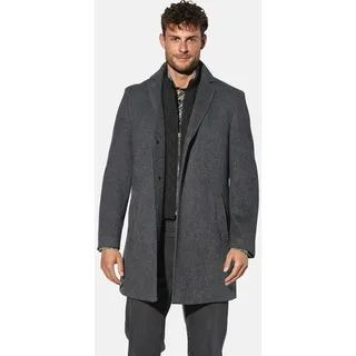 Langjacke BABISTA "Mantel UMARIO", Herren, Gr. 60, grau (dunkelgrau), Obermaterial: 80% Polyester COOLMAX PES(Coolmax). 20% Wolle mw., Jacken Langjacke