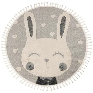 Obsession Kinderteppich , Multicolor , Textil , Hase , rund , für Fußbodenheizung geeignet , Teppiche und Böden, Teppiche, Kinderteppiche