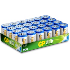 Batterien D - 24er Set | GP Ultra Plus | Alkaline Taschenlampenbatterie 1,5V - lange Lebensdauer