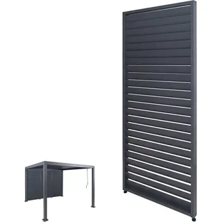 MCW Lamellenwand Für Pergola P65 Aluminium 220x90cm Anthrazit
