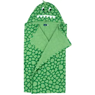 Chicco, Drache Bademantel aus Baumwolle mit Kapuze, Badetuch Jungen, Grün, Einheitsgröße