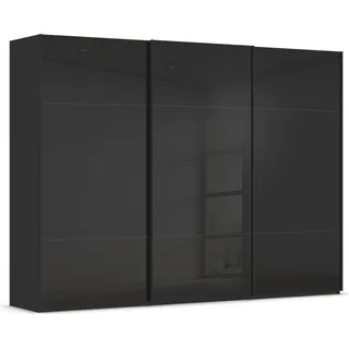 Rauch Schwebetürenschrank CONTIDO 301 x 223 x 68 cm Schwarz/Orange