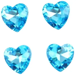 Blausky 20 Stück 8mm Herz Strasssteine,Glitzer Herzen Diaman Herz Edelstein aus Glas Streudeko Kristalle Herz Kristall Dekosteine Bunt Herz Diamanten für DIY Nagel Schmuck Vasenfüller,Seeblau