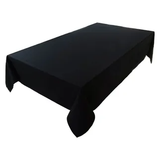 Hochwertige Tischdecke Tischwäsche aus 100% Baumwolle Kollektion Konzept, Farbe & Größe wählbar (Tischdecke - 100x100cm, Schwarz)