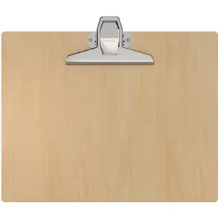 Maul Klemmbrett MAULtilia | Hochwertiges Klemmbrett Holz im A4 Querformat | Stabiles A4 Klemmbrett zum Aufhängen | Clipboard mit Vintage Klemmer | 26 x 30.7 x 3.74 cm