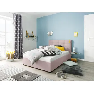 LÜTTENHÜTT »Endres« mit Bettkasten, wahlweise ohne Matratze/Lattenrost oder incl. Matratze rosa