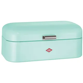 Wesco Grandy Brotkasten in der Farbe mint, pulverbeschichtetes Stahlblech, Lüftungslöcher und stabiler Handgriff