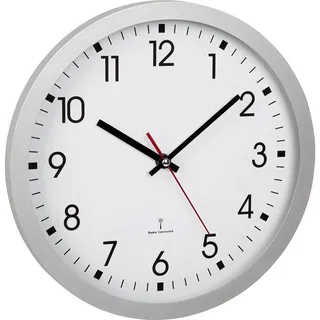 TFA Analoge Funk-Wanduhr 30,00 cm 60.3522.02 silber