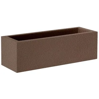 Newgarden Pflanzkübel rechteckig Bronze lang 100 x 35 cm, Pflanzkasten als Raumteiler für außen und innen – Jara