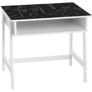 Kinderschreibtisch schiefergrau - Atmosphera créateur d'intérieur - Weiß