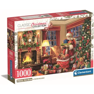 CLEMENTONI Puzzle 1000 HQC Santa's Visit 39924