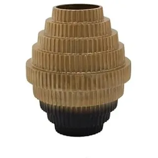 Deomali Große Vase in Ombre-Gold und Schwarz