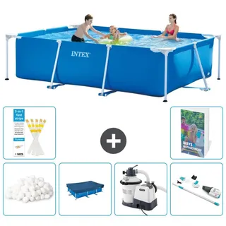 Rechteckiger Frame Pool - 300x200x75 cm - 7-teilig S169 - Blau