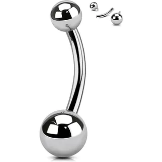 OUFER Body Piercing Bauchnabelpiercing 10/12/14/16mm belly button piercings titanium navel piercings navel piercings 14G navel piercing jewellery belly button ring, navel piercings