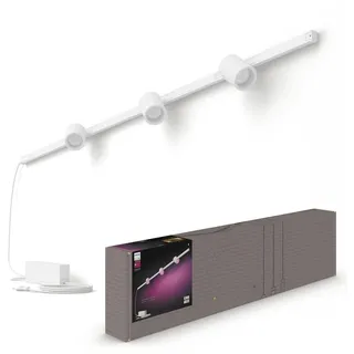 Philips Wandleuchte 3 Spots Aluminium, Kunststoff, Metall 1530 lm inkl. dimmbar, schwenkbar weiß