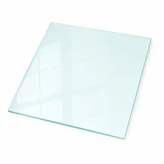 Tulup Glasbodenplatte 60 x 60 cm Funkenschutzplatte Transparent